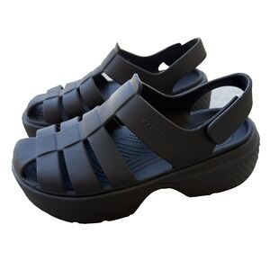 CROCS Dark Gray Platform Sandals
